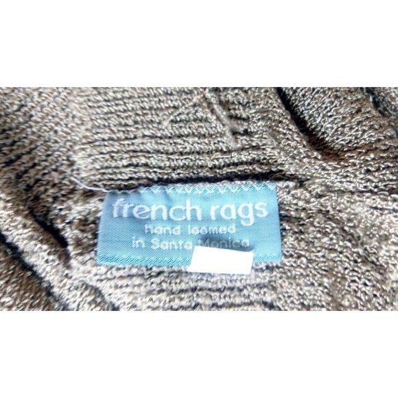 90s vintage hand loomed knit shag pullover sweater/fringe/tassel sweater top - Picture 3 of 5